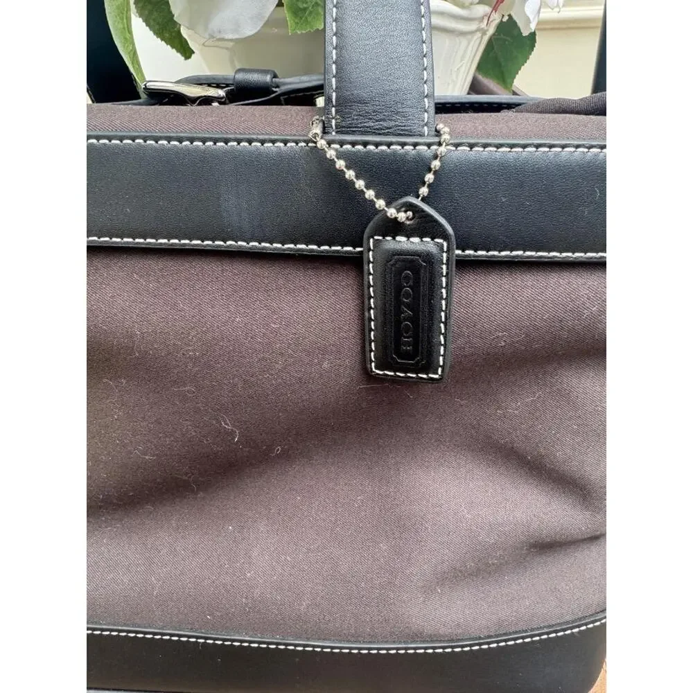 new COACH 5459 TRAVEL CANVAS LEATHER TOILETRY BAG TOTE (pu110
